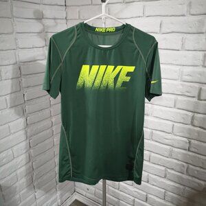 Nike Pro Dri-Fit Men's Size Small Green Short Sleeves Active T-shirt
